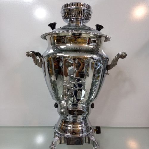 سماور گازی عالی نسب مدل نگین سیمین 6 لیتری