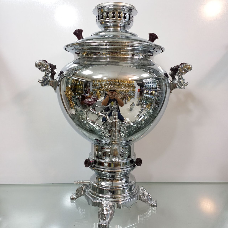 سماور گازی اکبر برادران مدل ۲۰۱۶ پایه زغالی با ترموکوپل