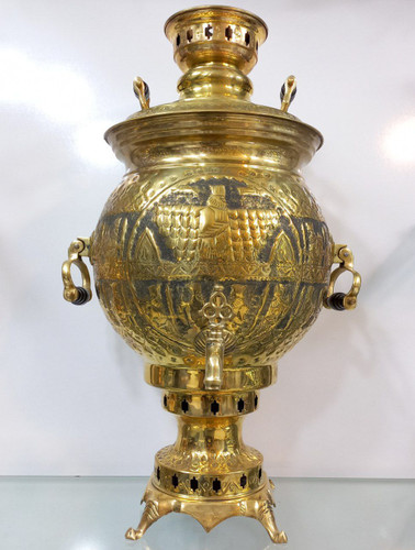 سماور گازی ۲۵ لیتری زرد قلم ایران نیکل