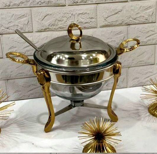 سوفله سوپ خوری 2لیتری نقره ای طلایی