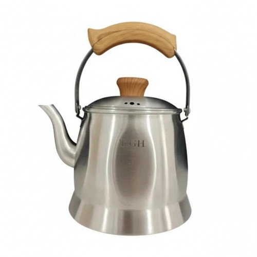 کتری لوله دار قیطاسی 3.5 لیتری مدل 40207 کف چدن دسته چوب مات