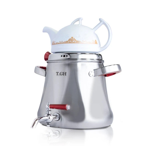 کتری قوری قیطاسی 5.5 لیتری مدل 6670 براق کف چدن