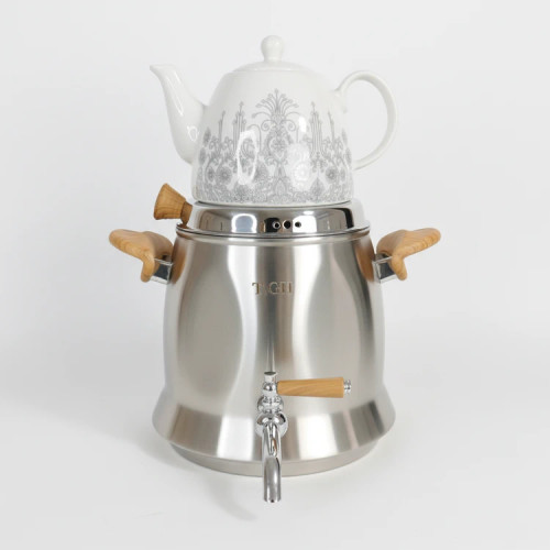 کتری قوری قیطاسی 5.5 لیتری مدل 7025 دسته چوب مات