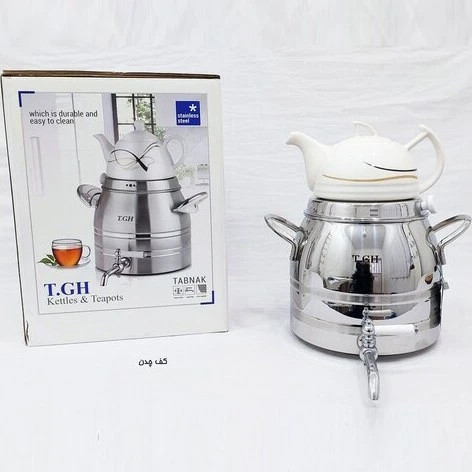 کتری قوری قیطاسی 6 لیتری مدل 7760 کف چدن براق