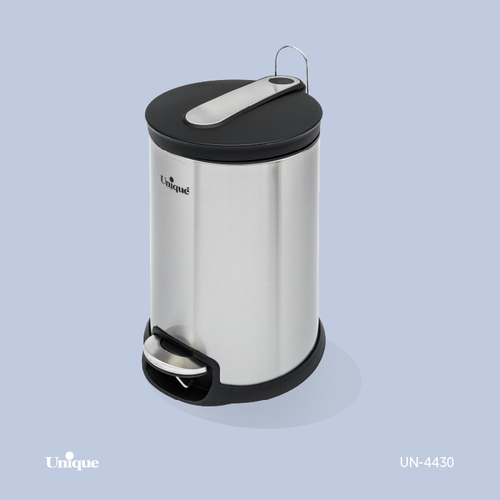 سطل زباله یونیک 16 لیتر استیل باآرام بند مدل 4430