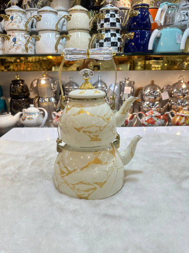 کتری قوری لعابی ونتی دسته بالا کد 100