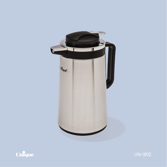 فلاکس 1 لیتر استیل شیشه دار یونیک مدل 1802