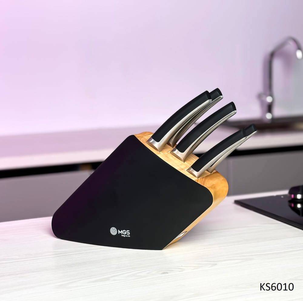 سرویس چاقو آشپزخانه ام جی اس 6 پارچه 6010-KS