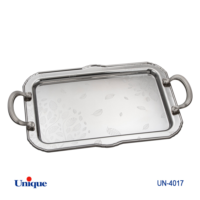 سینی استیل یک میل بدون پایه بزرگ یونیک 4017