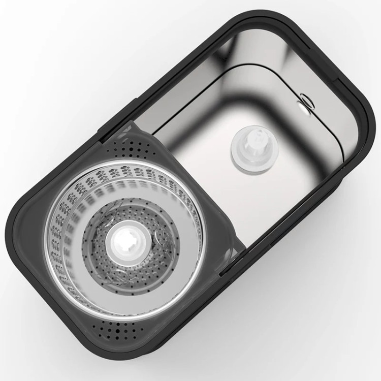 سطل و تی چرخشی مستطیل تمام استیل کد ss20