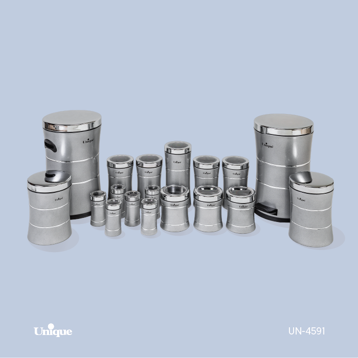 18کمرباریک خطی نقره ای درب استیل یونیک مدل 4591