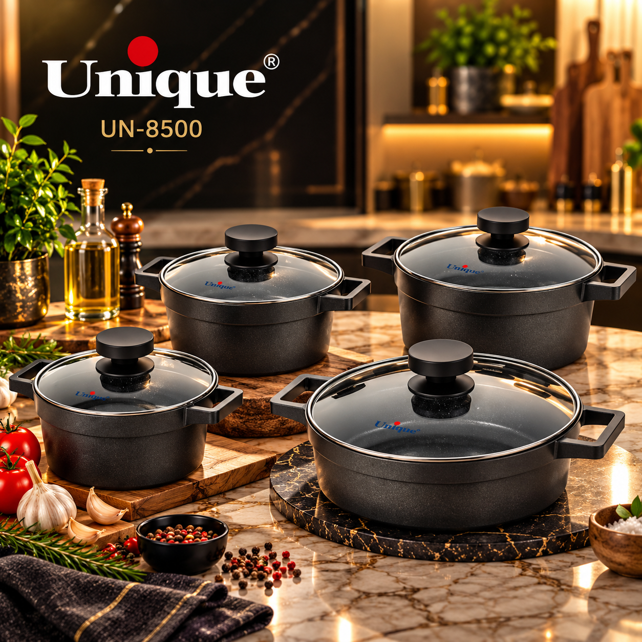 سرویس دیاموند 8 پارچه مشکی 8500