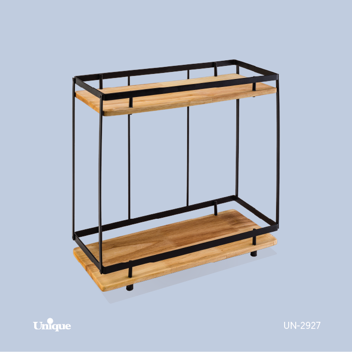 استند چوبی مستطیل 2طبقه یونیک مدل 2927